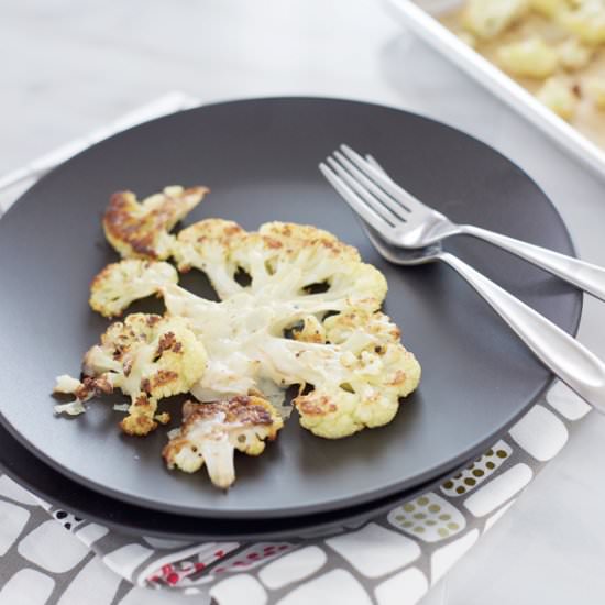 Cauliflower Steaks with Gruyere