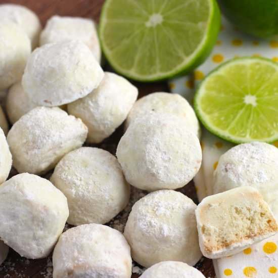 Key Lime Mexican Wedding Cookies