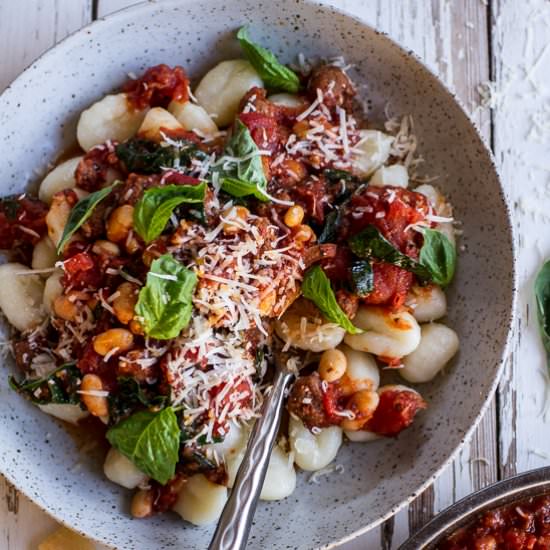 Crockpot Tuscan Sausage Ragu