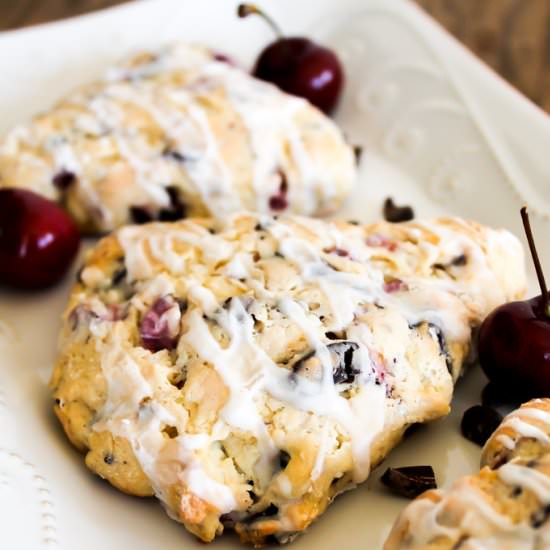 Dark Chocolate Cherry Scones