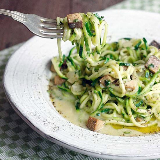 Zucchini-Spaghetti alla Carbonara