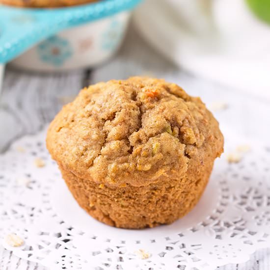 Carrot and Apple Oat Muffins