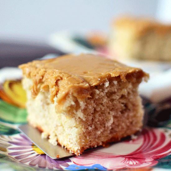 Banana Cake with Caramel Frosting