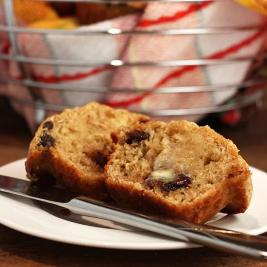 Oatmeal, Banana, and Chocolate Muffins
