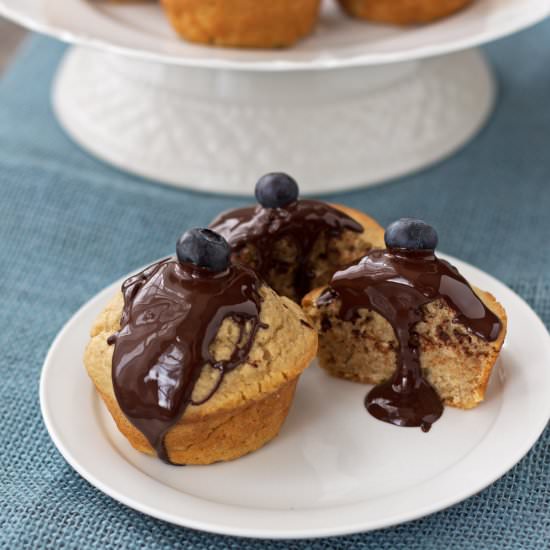 Pear and Coconut Muffins with Icing