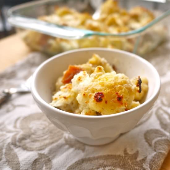 Cauliflower and Bacon Au Gratin