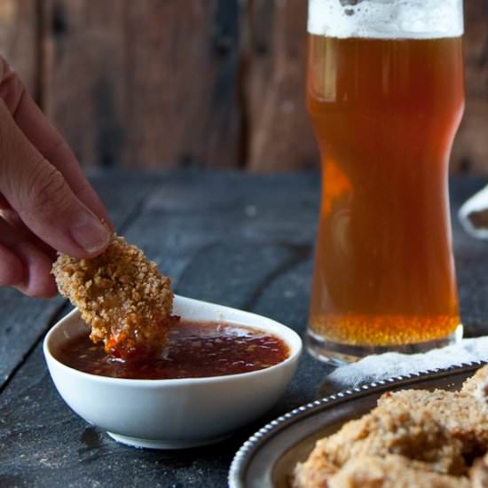 Baked Buttermilk Popcorn Chicken