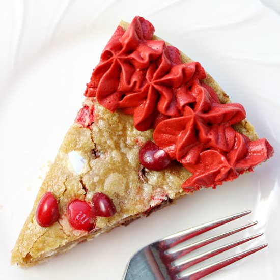M&M’s Red Velvet Cookie Cake