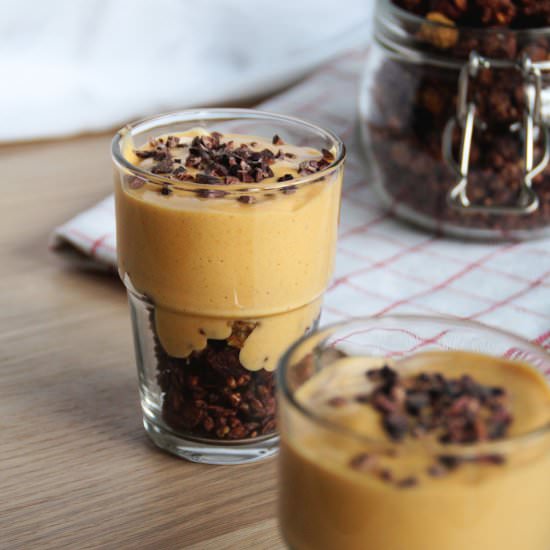 Granola Parfait w/ Persimmon Cream