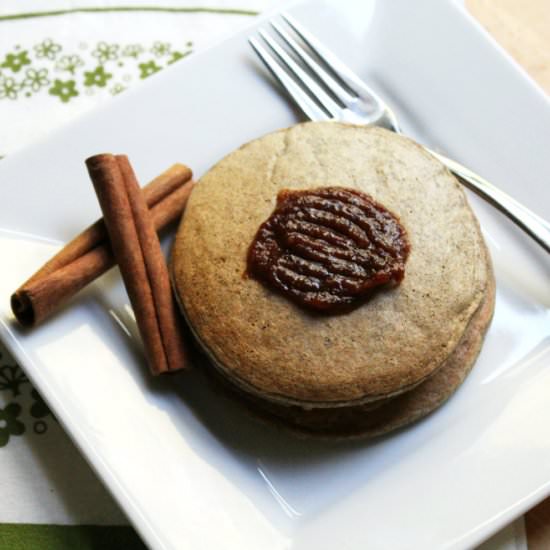 Cinnamon Pear Oat Pancakes