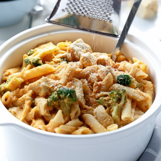 Creamy Chicken and Pumpkin Alfredo
