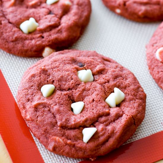 Red Velvet White Chocolate Cookies