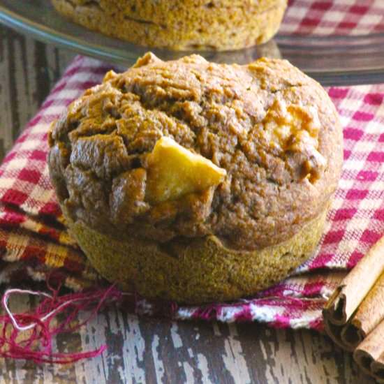 Vegan Pumpkin Apple Spiced Muffins