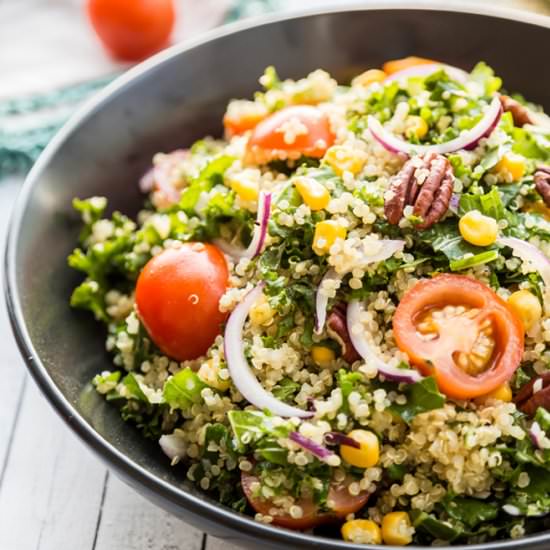 Quinoa Kale Corn Salad
