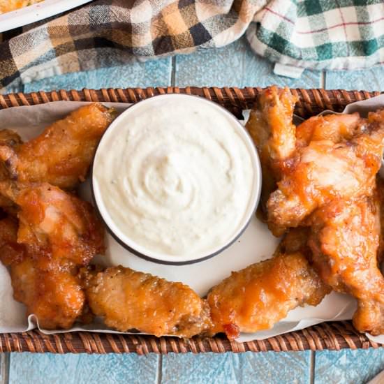 Mango Habanero Wings and Ranch-Onion Dip