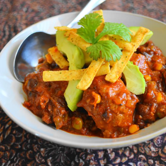Mexican Turkey Meatball Soup