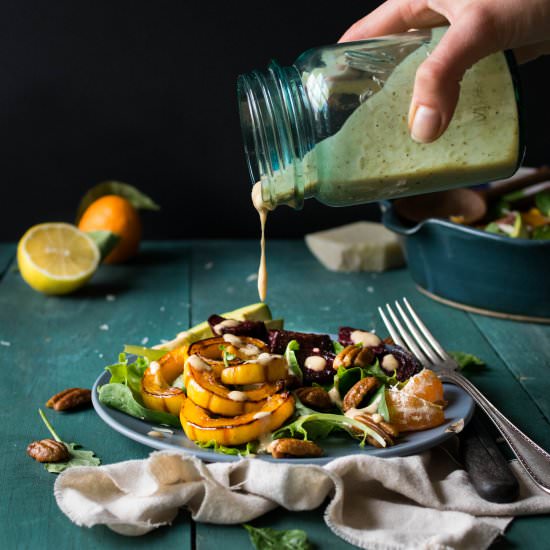 Roasted Beet and Delicata Salad