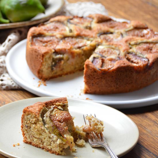 Rustic Fig and Hazelnut Cake