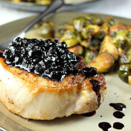 Pork Chops with Huckleberry Sauce