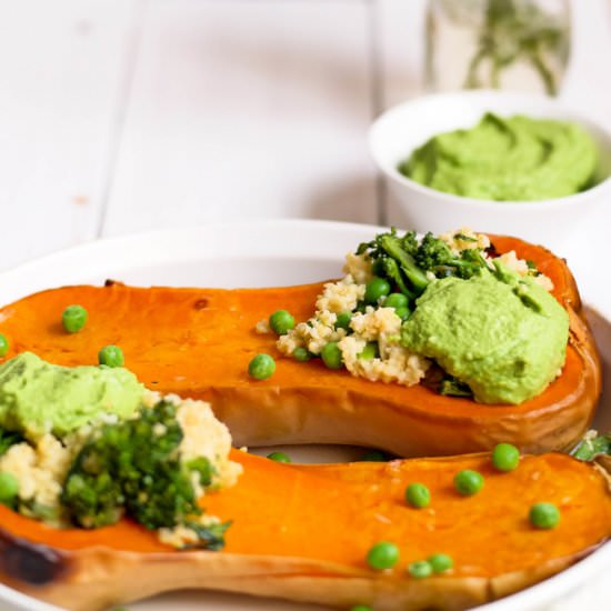 Butternut Squash with Avocado Cream