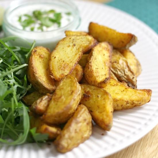 Indian Spiced Potato Wedges