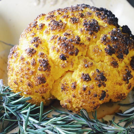 Whole Roasted Lemon Cauliflower