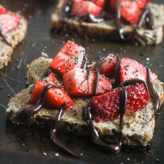 Strawberry Almond Butter Toast