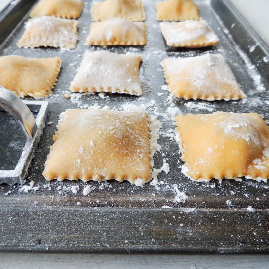 Parmesan, Ricotta and Beef Raviolis