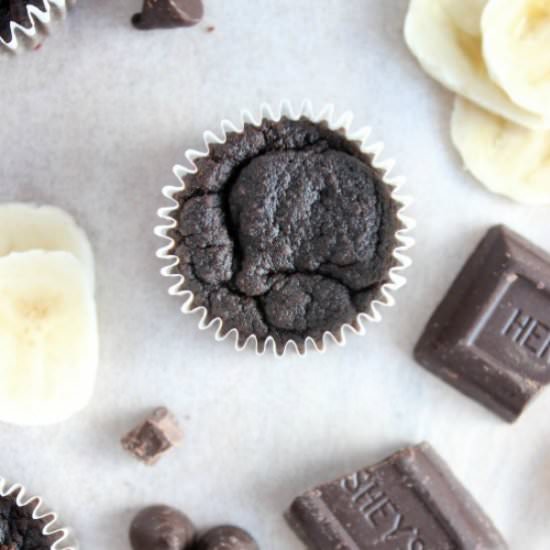 Chocolate Fudge Banana Muffins