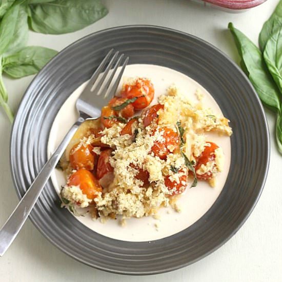 Cherry tomato crumble
