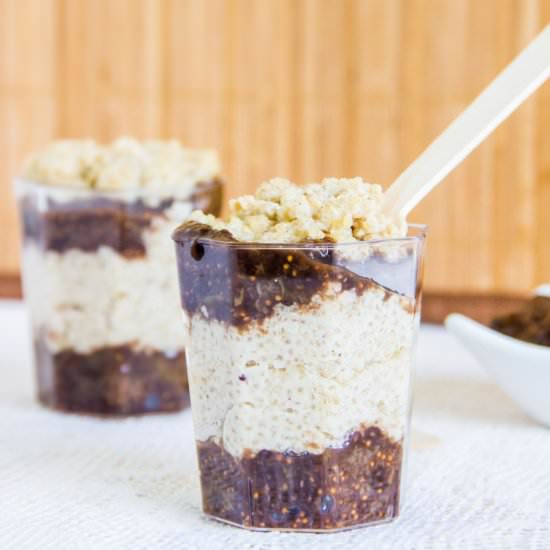 Baked quinoa porridge + fig compote