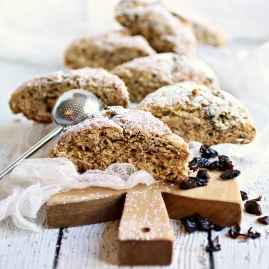 Dried Plum and Honey Scones