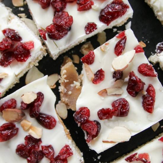 Chocolate Cranberry Almond Toffee