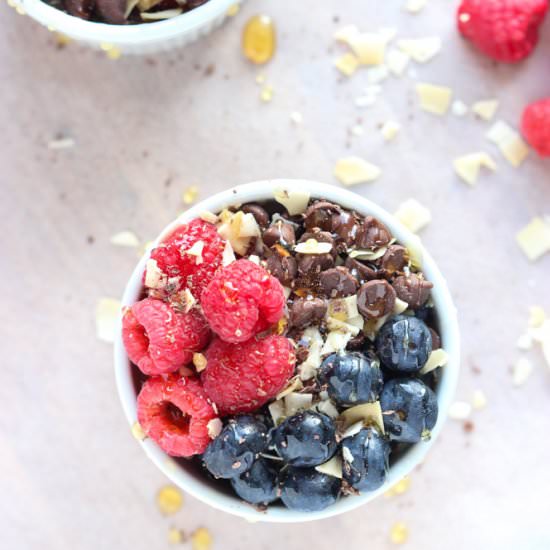 Creamy Berry and Chocolate Bowl