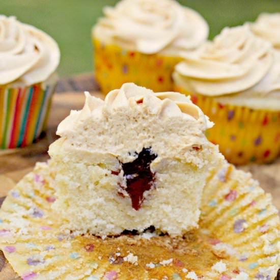 Peanut Butter and Jelly Cupcakes