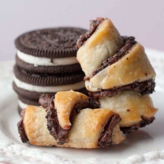 Nutella and Oreo Rugelach Cookies
