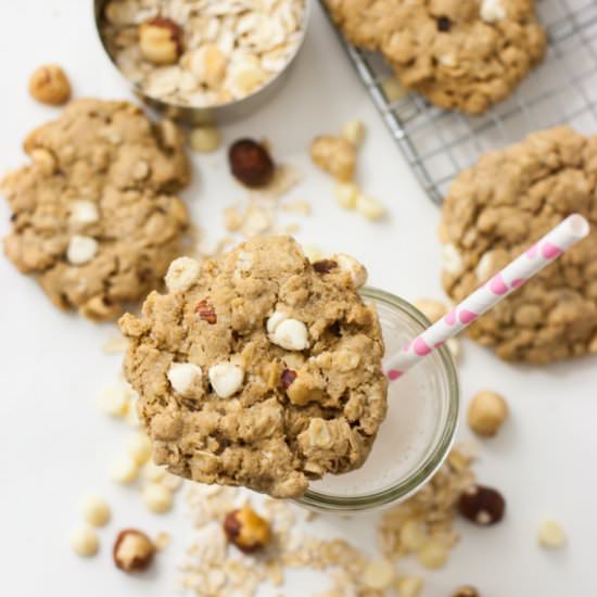 White Chocolate & Hazelnut Cookies