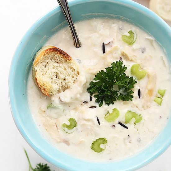 Crockpot Chicken & Wild Rice Soup