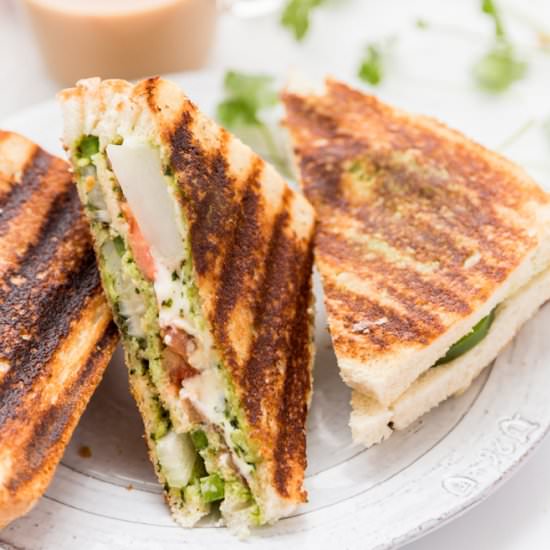 Bombay Veggie Grilled Sandwich