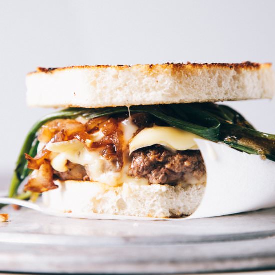 Brie + Caramelized Onion Burger