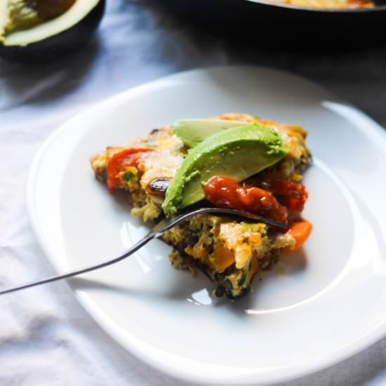 Black Bean + Sweet Potato Frittata
