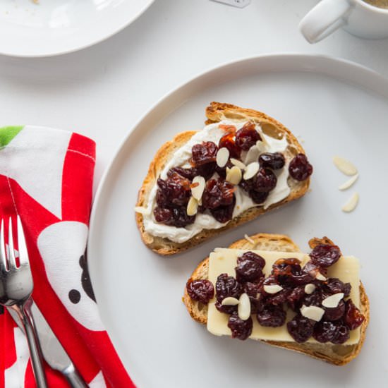 Tart Cherry Chutney Toast