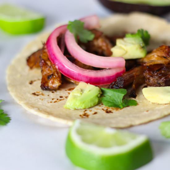 Slow Cooker Carnitas Street Tacos
