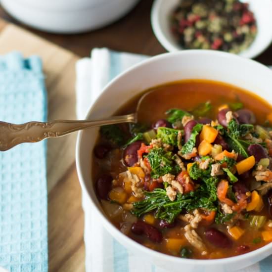Extra-lean Turkey Chili with Kale