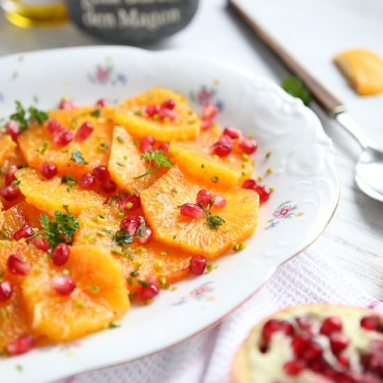 Orange Pomegranate Salad with Pistachios