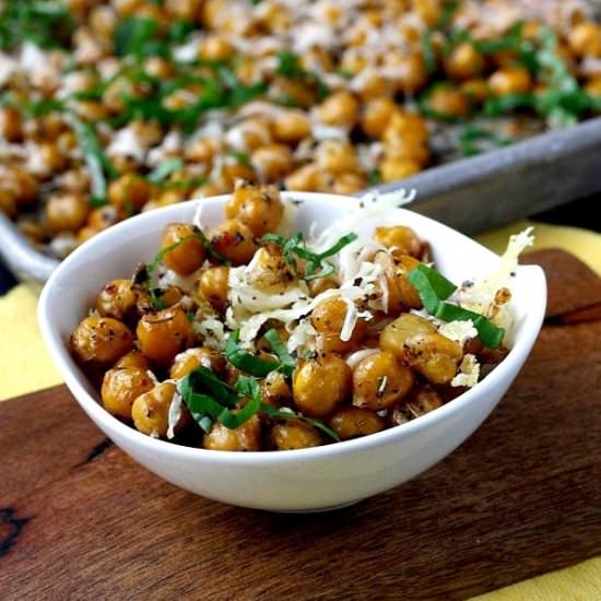 Roasted Chickpeas with Parmesan