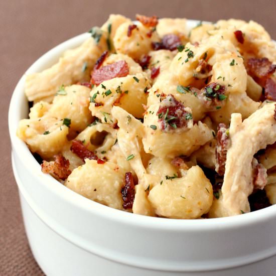 Chicken Marsala Mac and Cheese