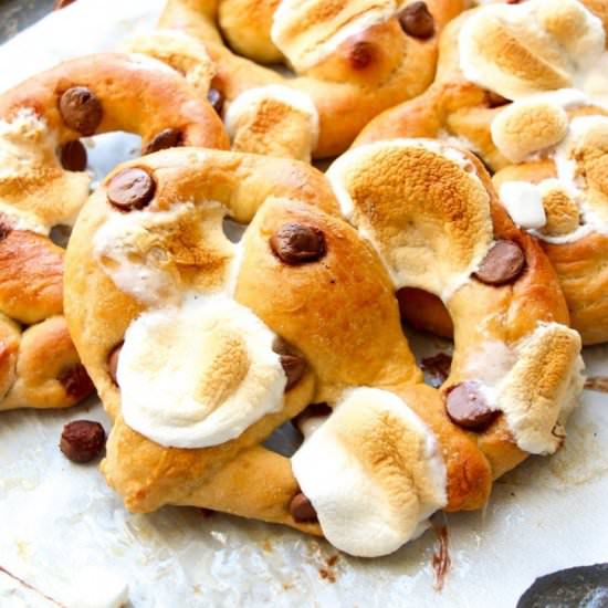 Homemade S’mores Soft Pretzels
