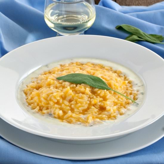 Pumpkin Risotto with Gorgonzola