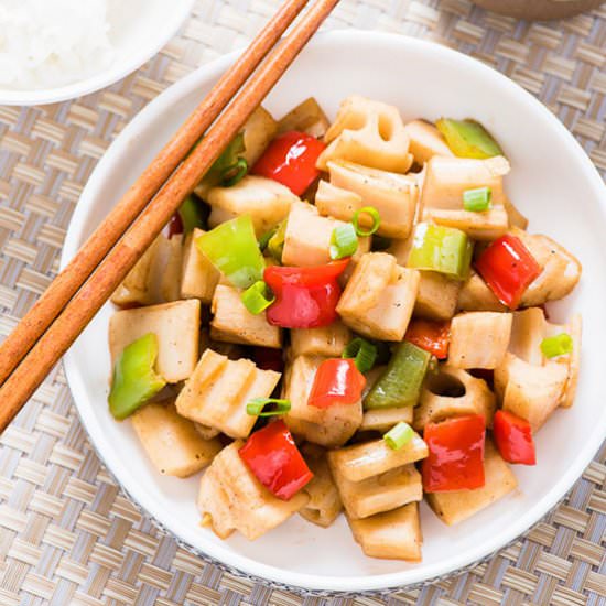 Stir Fried Lotus Root with Pepper